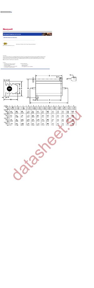 CMC-25 30 datasheet  